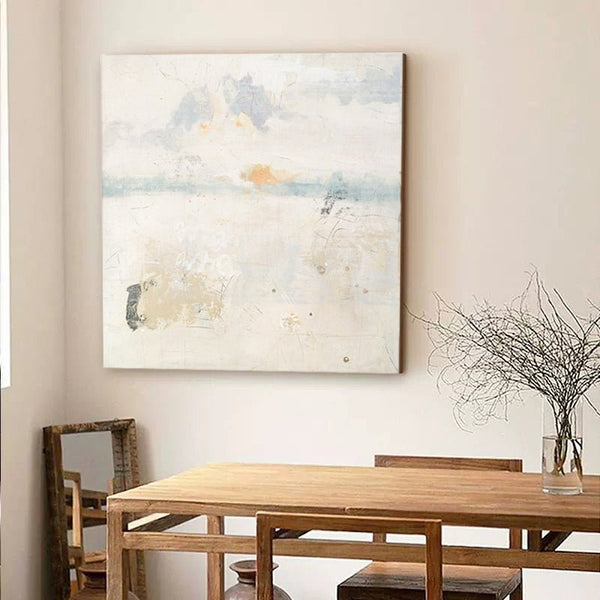Modern Abstract Wall Art – Hand Painted Wall Decor in "Misty Field"