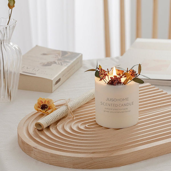Luxury Scented Candle | Dry Flower Pure Soy Wax Candle | Aromatherapy