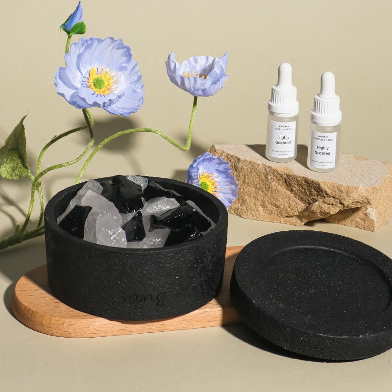 Aromatherapy Crystal Stone and Oil Diffuser Set - Large - Misty Dusk