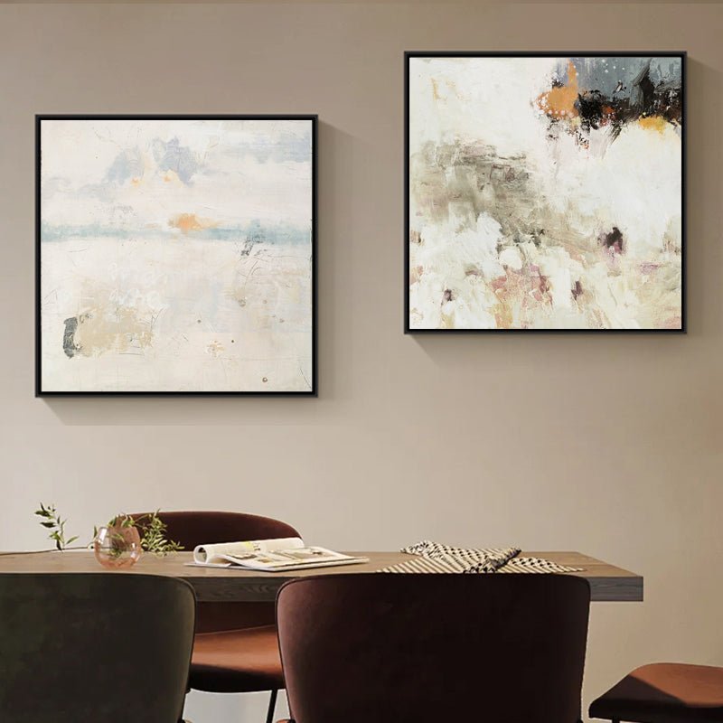 Modern Abstract Wall Art Set– Hand Painted Wall Decor Pairs of Two