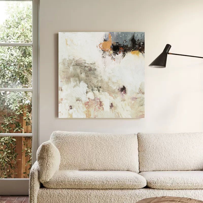 Modern Abstract Wall Art – Hand Painted Wall Decor in "Hidden Flame“