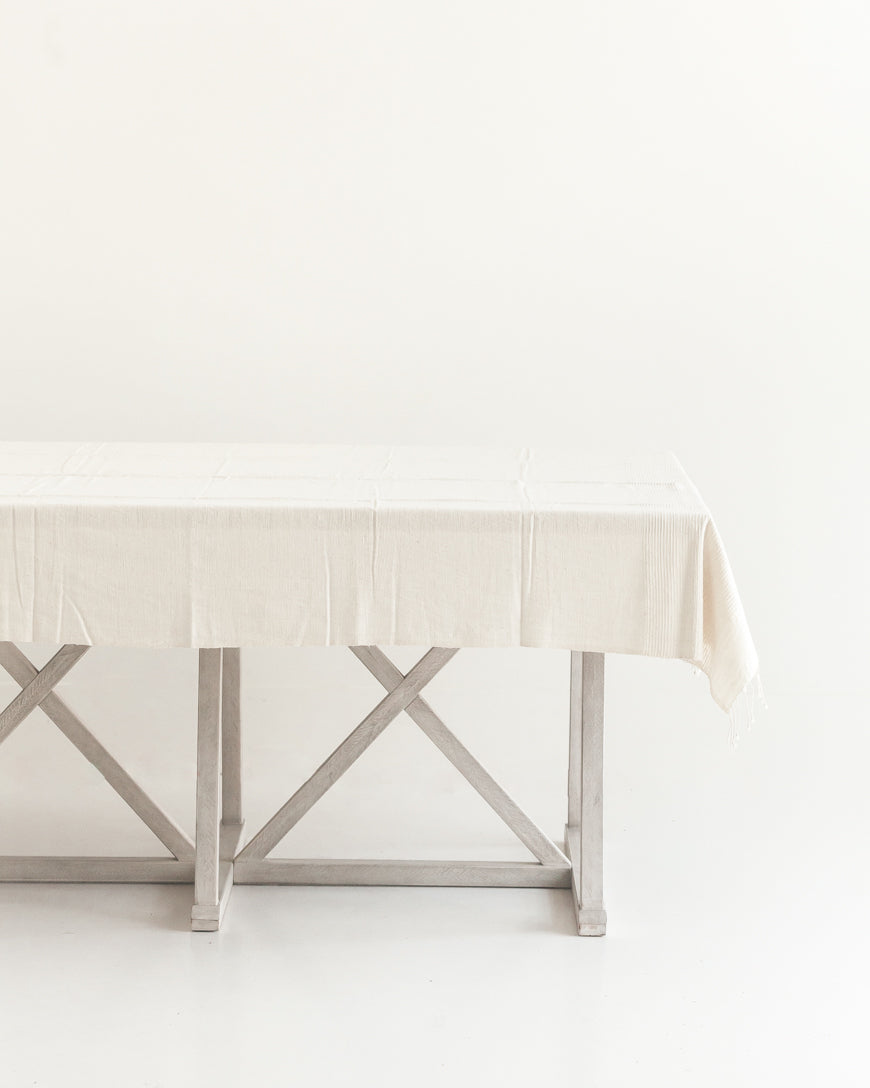 Riviera Cotton Tablecloth Natural