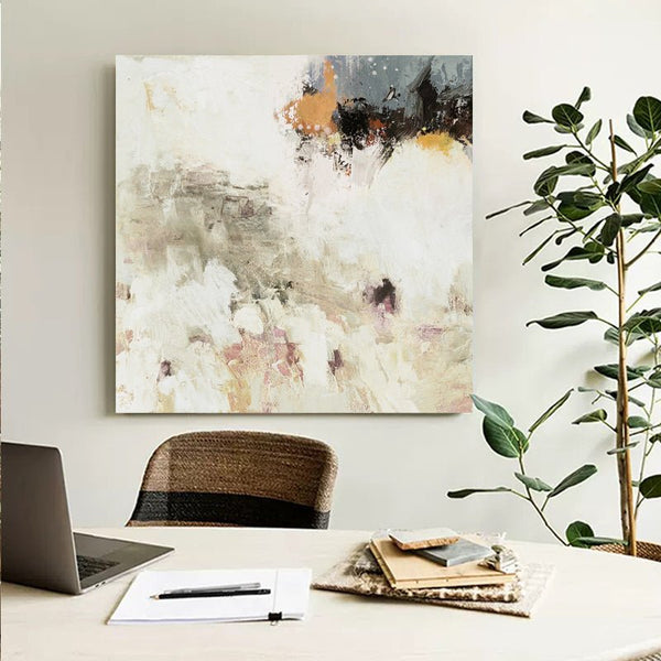Modern Abstract Wall Art – Hand Painted Wall Decor in "Hidden Flame“