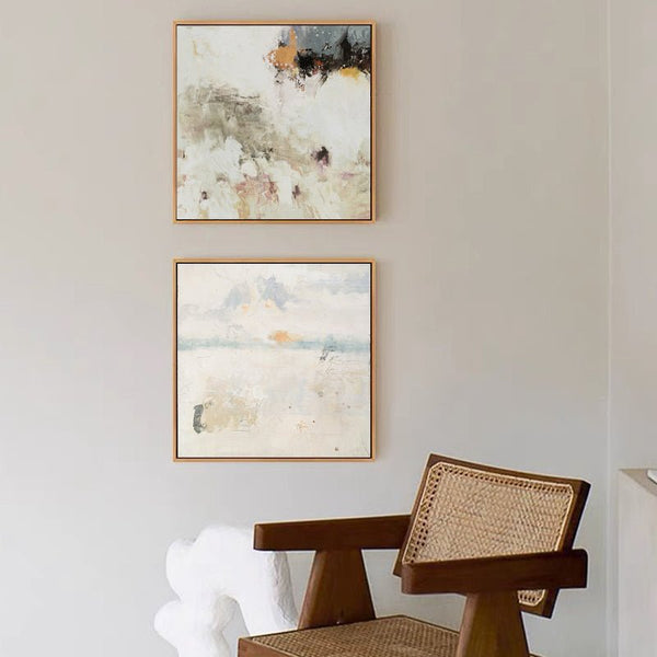 Modern Abstract Wall Art Set– Hand Painted Wall Decor Pairs of Two