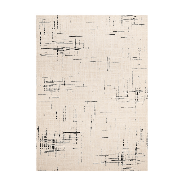 Abstract Cream Area Rug – Waterproof & Stain-Resistant