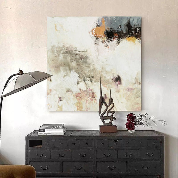 Modern Abstract Wall Art – Hand Painted Wall Decor in "Hidden Flame“