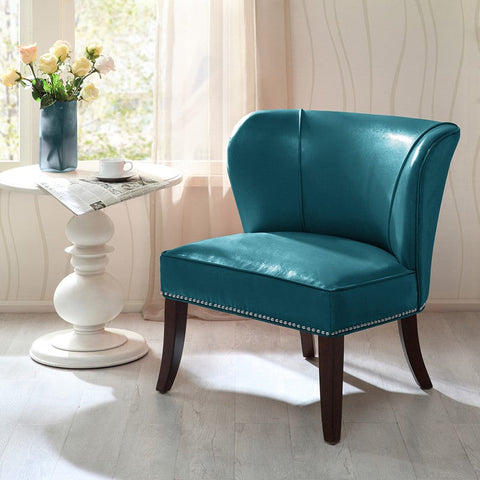 Armless Accent Chair - Available in 4 Colors Blue