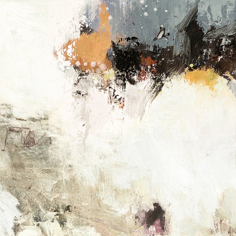 Modern Abstract Wall Art – Hand Painted Wall Decor in "Hidden Flame“