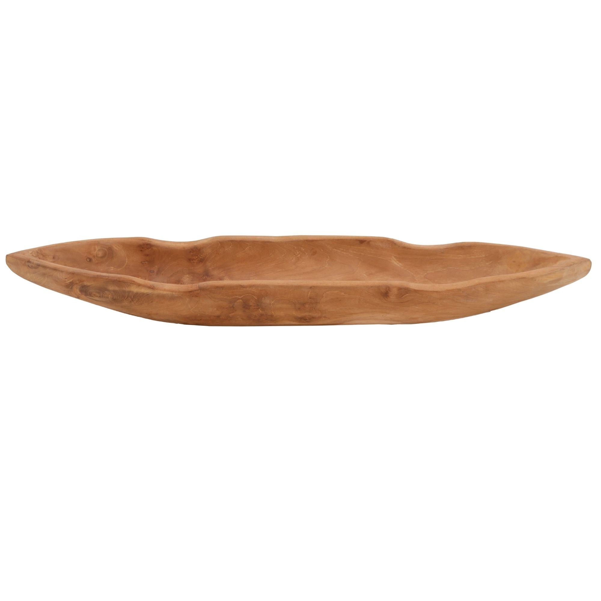 Viking Boat Natural Teak Table Centerpiece
