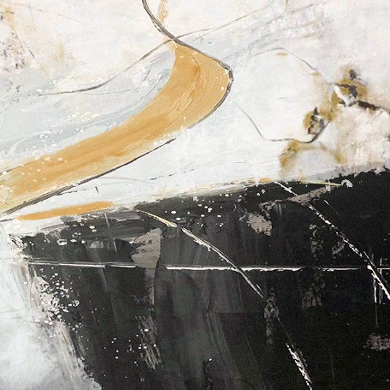 "Golden Breaks" Modern Abstract Wall Art Set– Hand Painted Wall Decor Pairs of Two