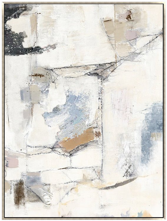 Modern Abstract Wall Art Set– Hand Painted Wall Decor Pairs of Two "Feather"