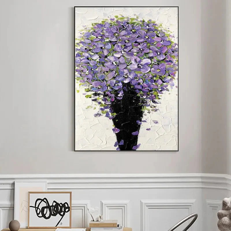 Purple Flowers Acrylic Wall Art