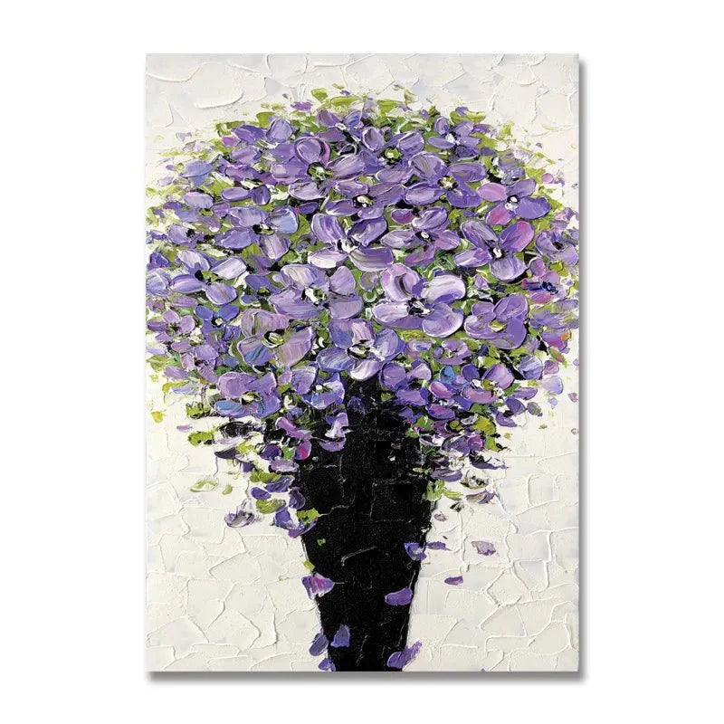Purple Flowers Acrylic Wall Art