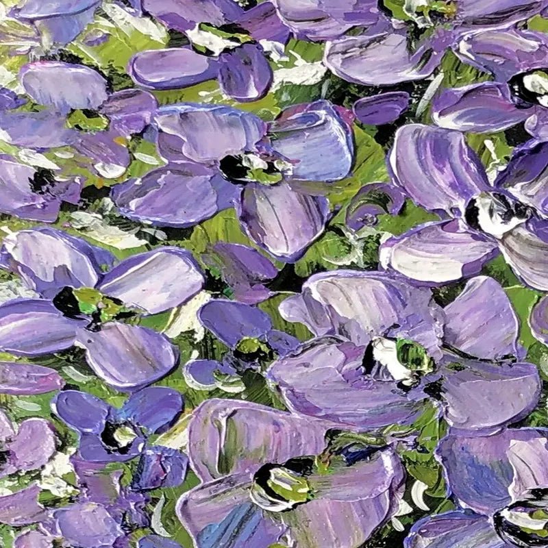 Purple Flowers Acrylic Wall Art