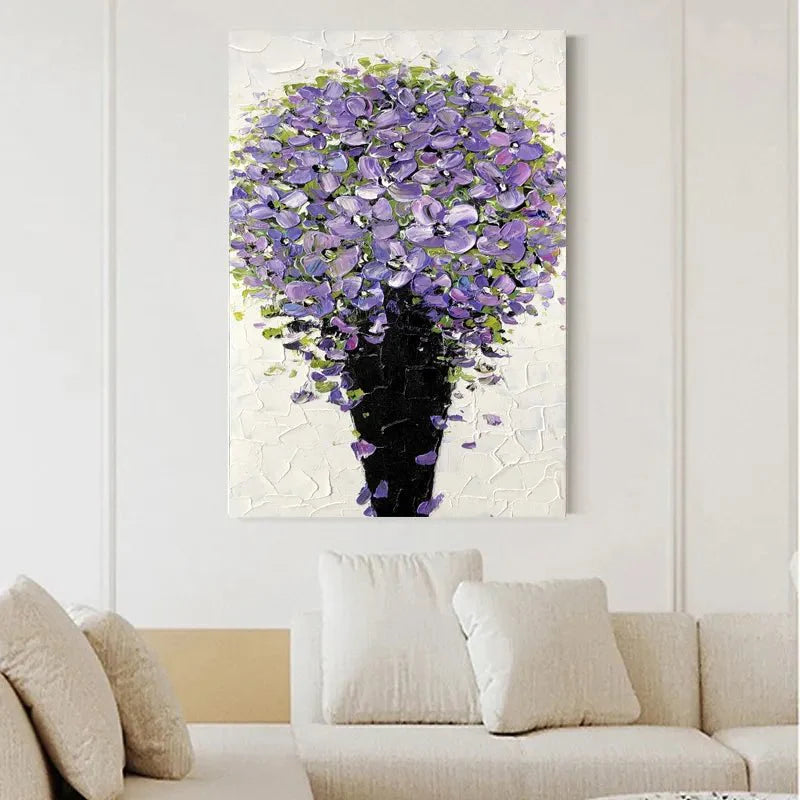 Purple Flowers Acrylic Wall Art