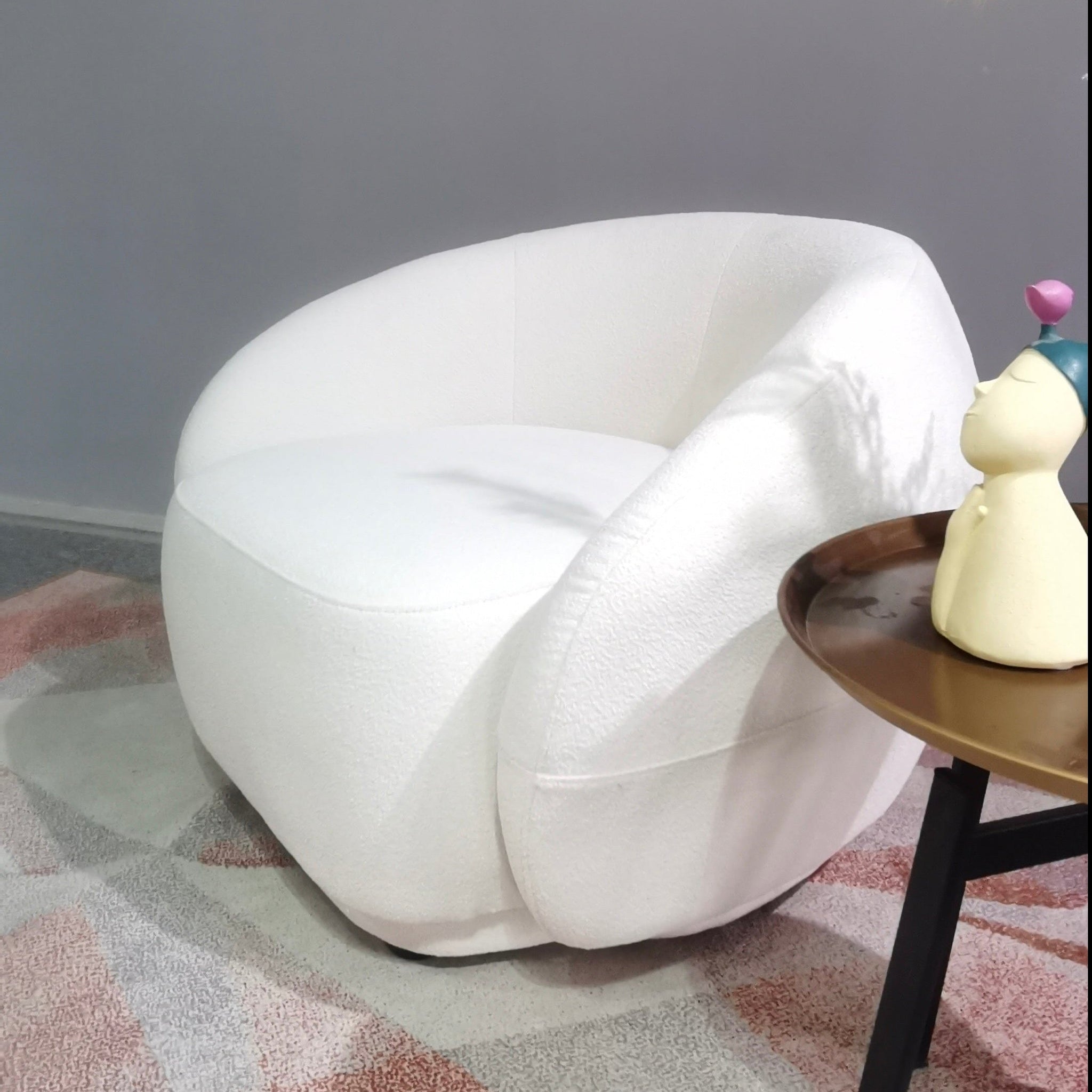 Moonlight White Cushion Accent Chair