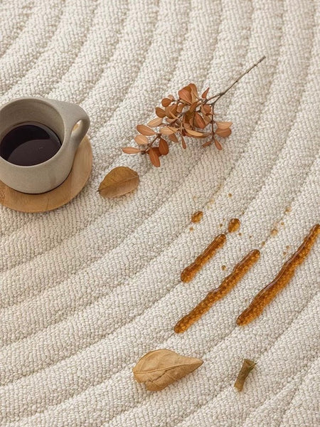 Cream Area Rug – Waterproof & Stain-Resistant