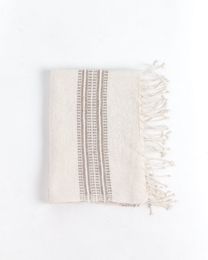 Aden Cotton Hand Towel Natural with Stone
