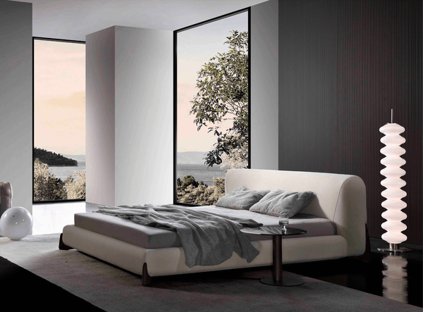 Plush Upholstered Cloud-Like Bed Frame – White