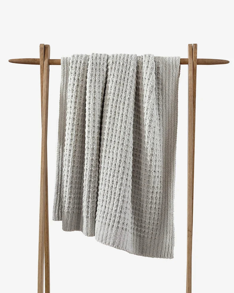 Waffle Lightweight Throw Cloud Gray
