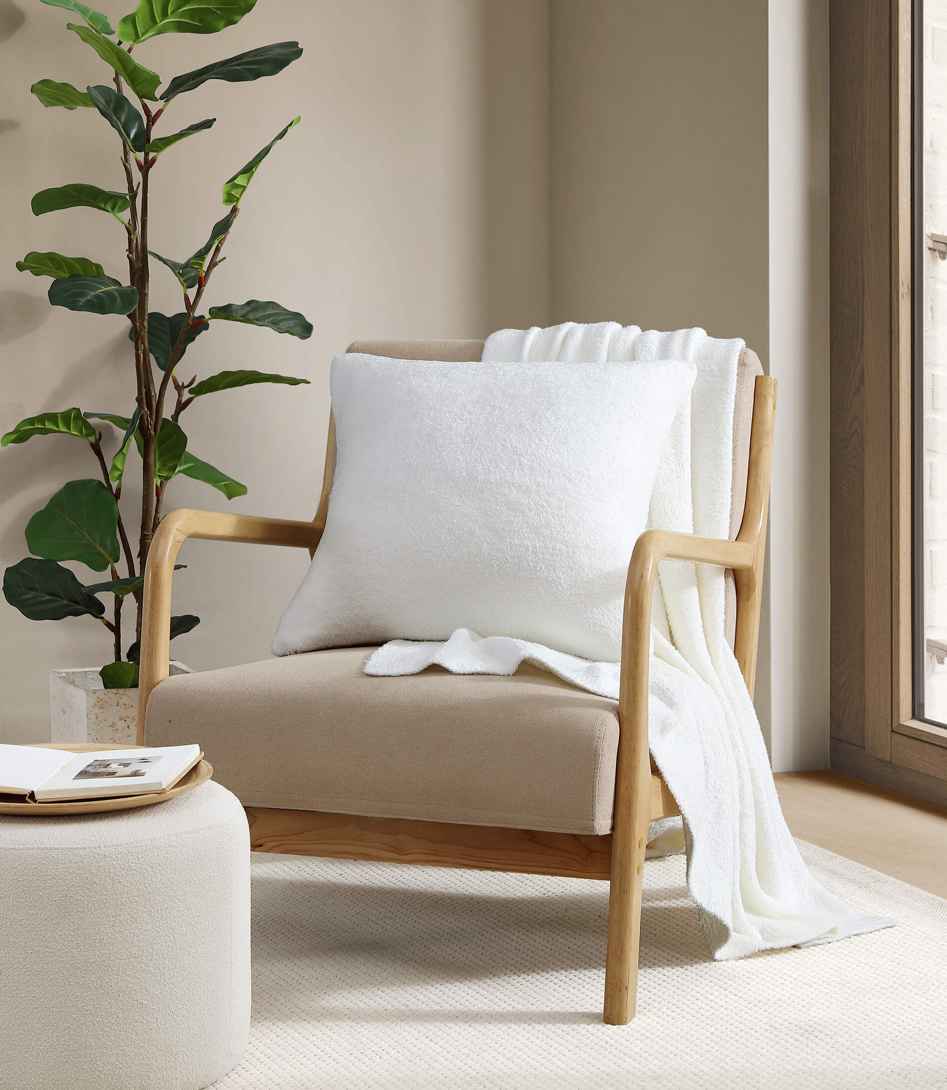 Cloud Silque Throw Pillow