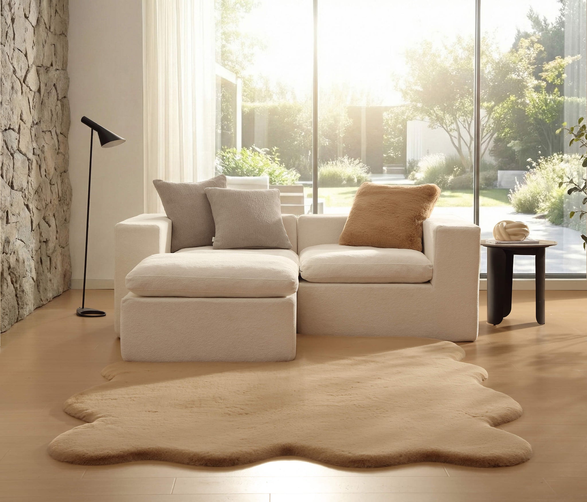 Faux Fur Throw Pillow