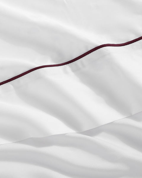 Luxe Bamboo Top Sheet with Piping