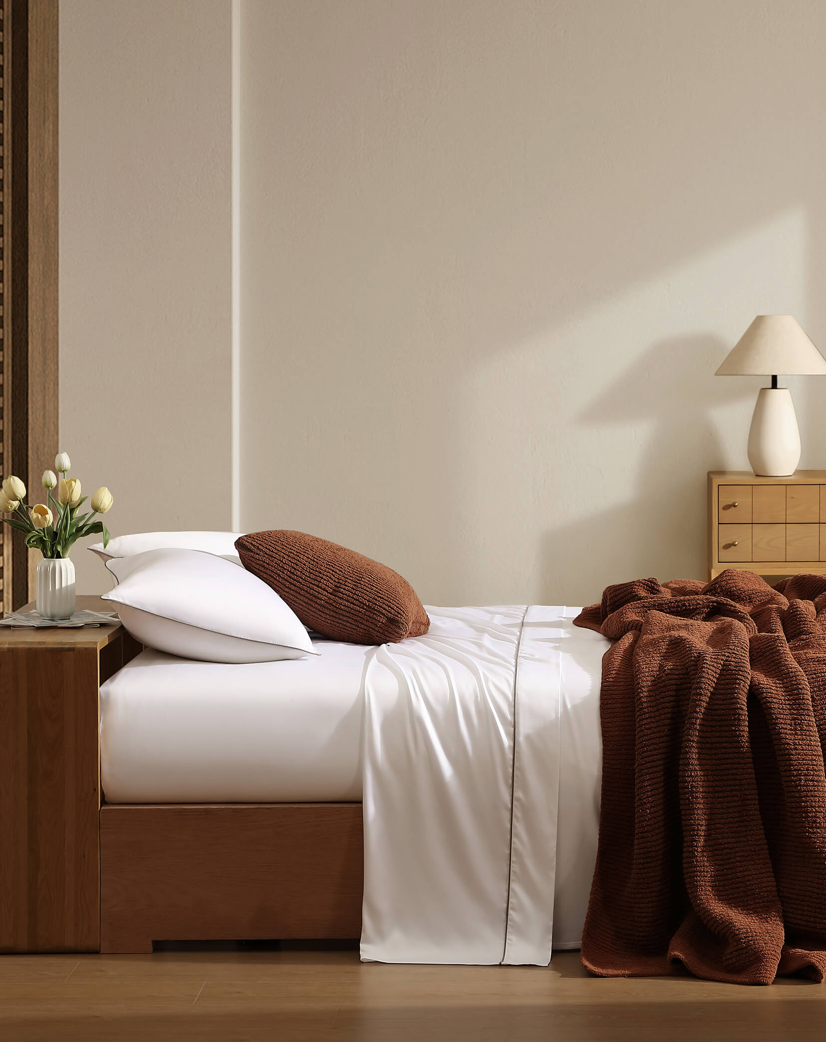Luxe Bamboo Top Sheet with Piping
