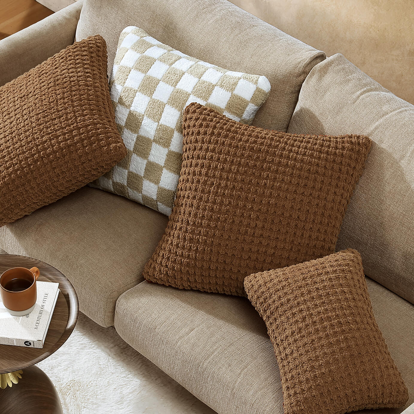 Snug Waffle Throw Pillow