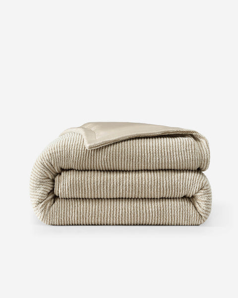 Two-Tone Snug Ribbed Bamboo Duvet Cover