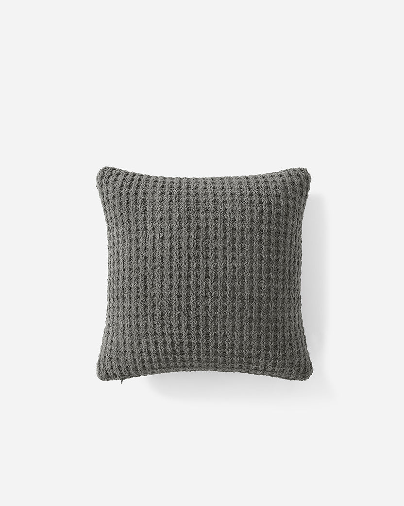 Snug Waffle Throw Pillow Granite