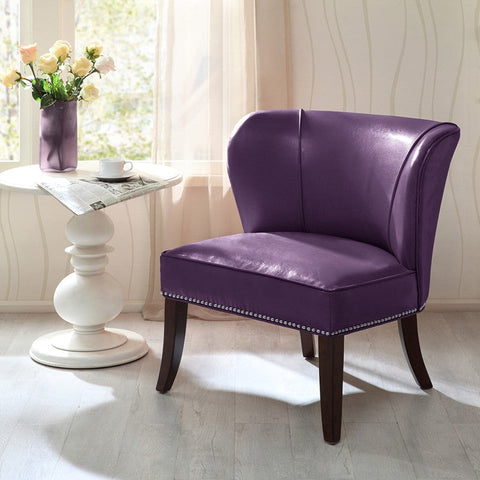 Armless Accent Chair - Available in 4 Colors Purple