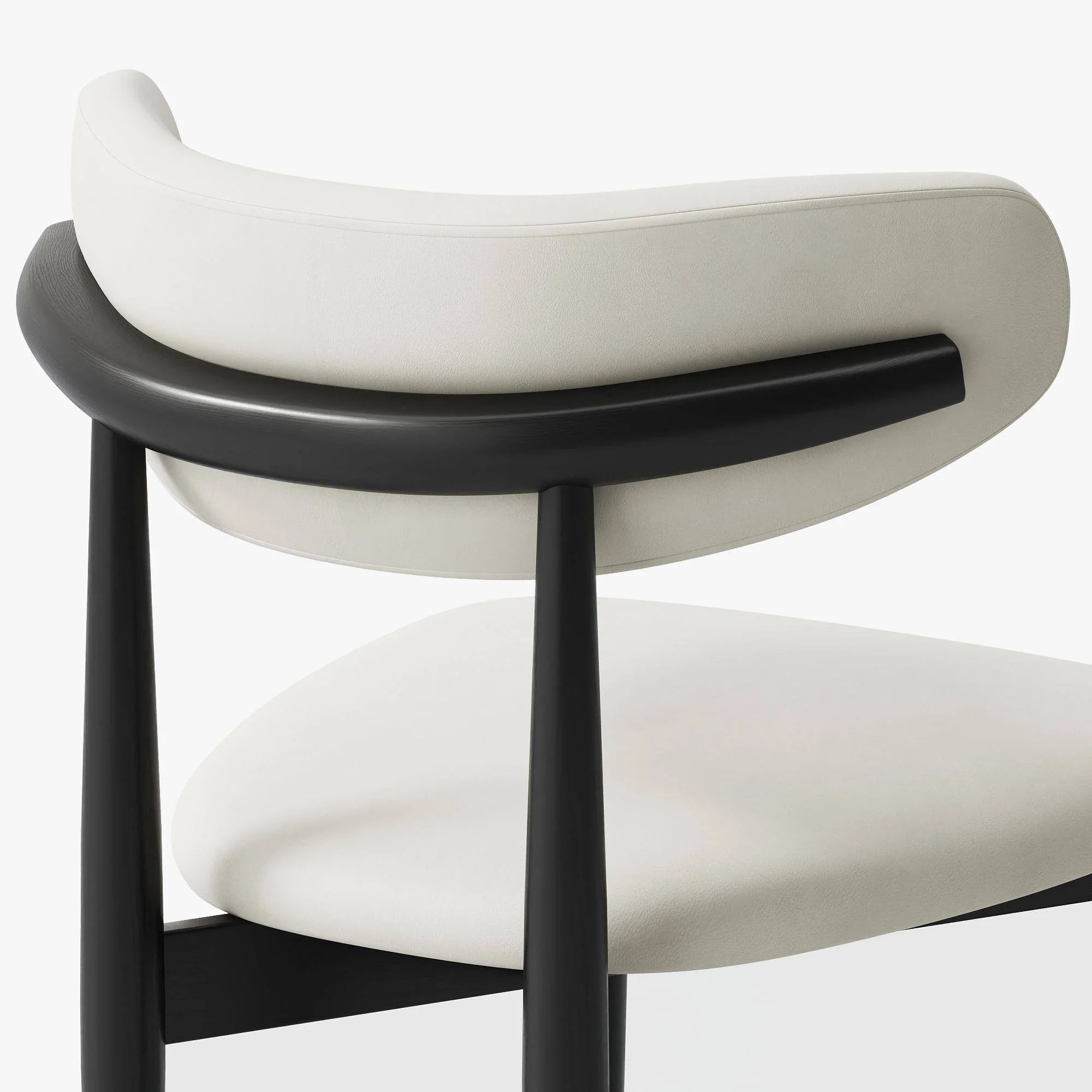 Mid-Century Modern Dining Chair | Solid Wood with Custom Upholstery Options (Set of Two)