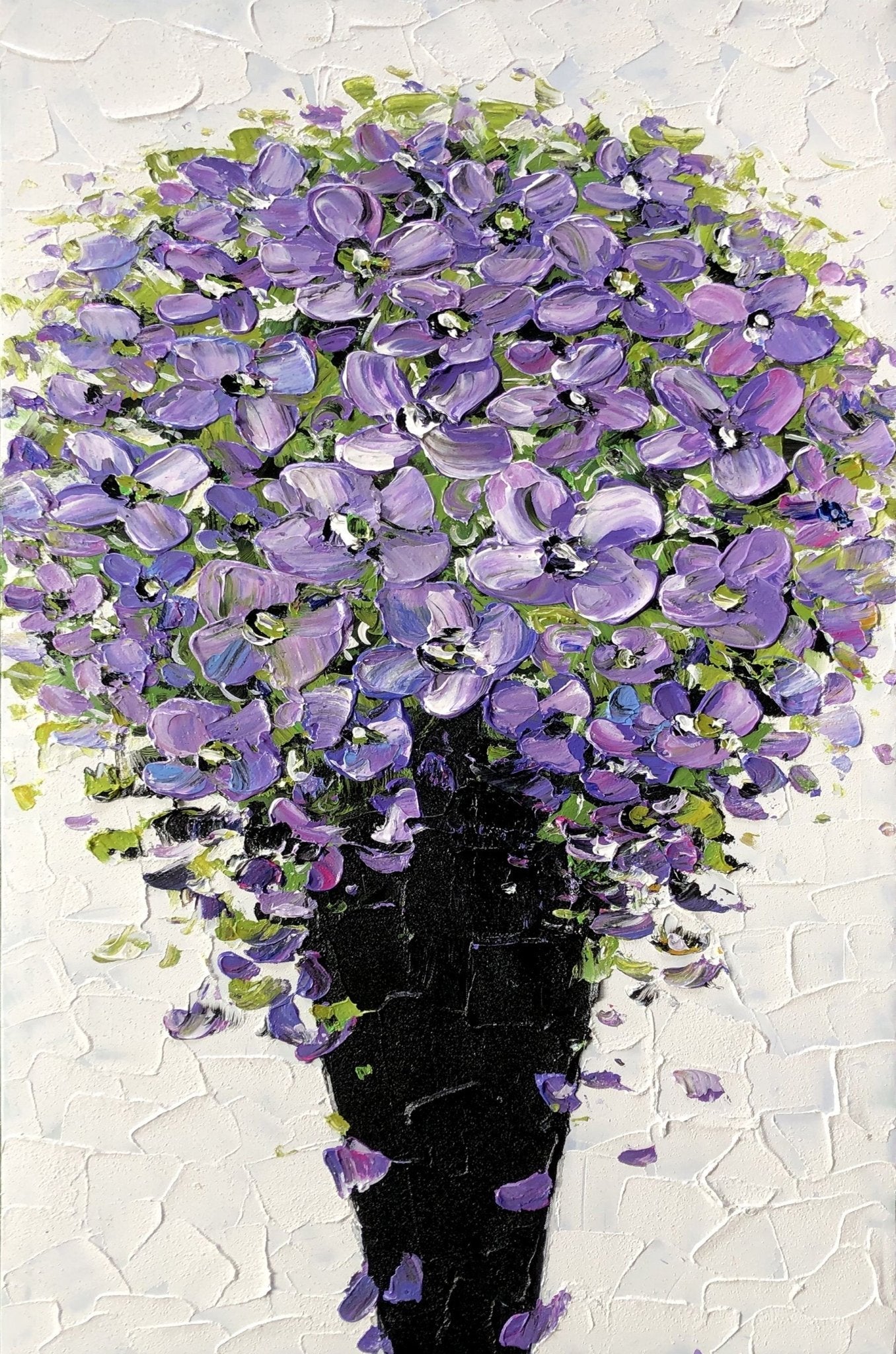 Purple Flowers Acrylic Wall Art