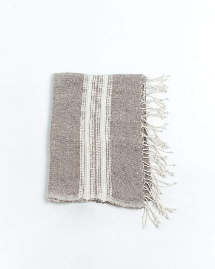 Aden Cotton Hand Towel Stone with Natural
