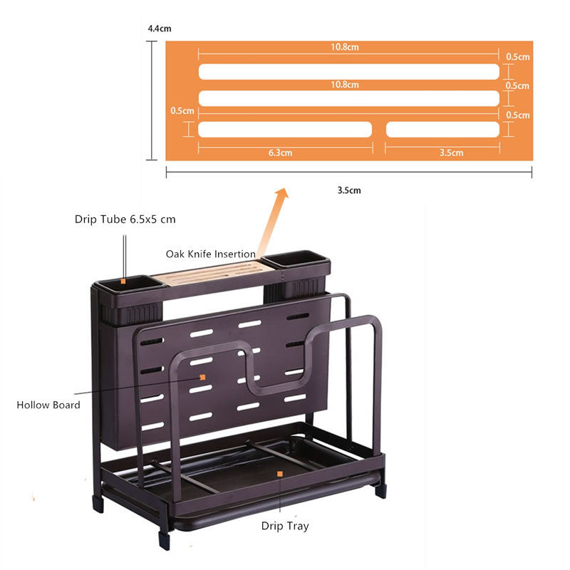 Multifunctional Storage Rack with Drip Tray