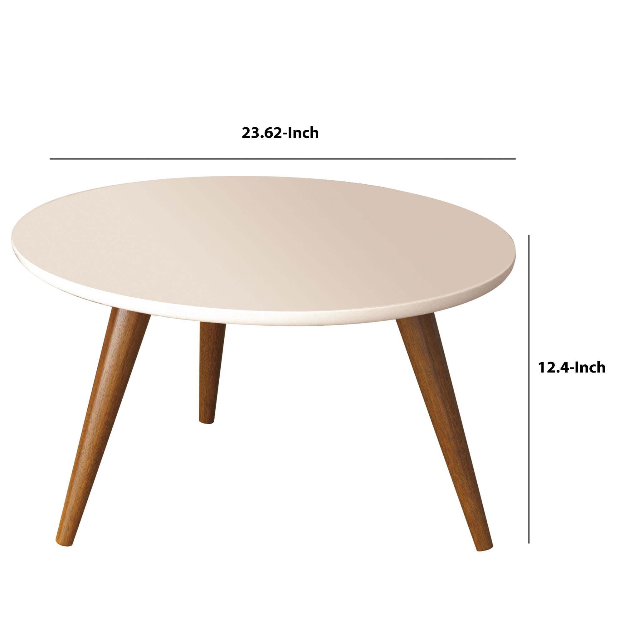 24 Inch Round Wooden Coffee Table