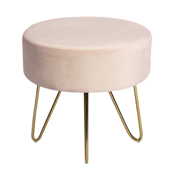 Pink and Gold Decorative Ottoman