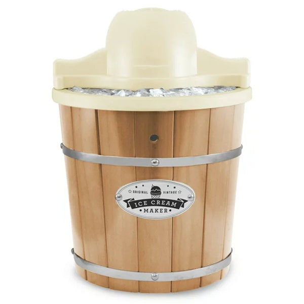 4Qt. Old Fashioned Pine Bucket Electric Ice Cream Maker - Family Friendly Furniture
