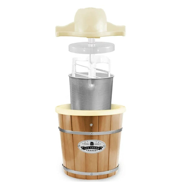 4Qt. Old Fashioned Pine Bucket Electric Ice Cream Maker - Family Friendly Furniture