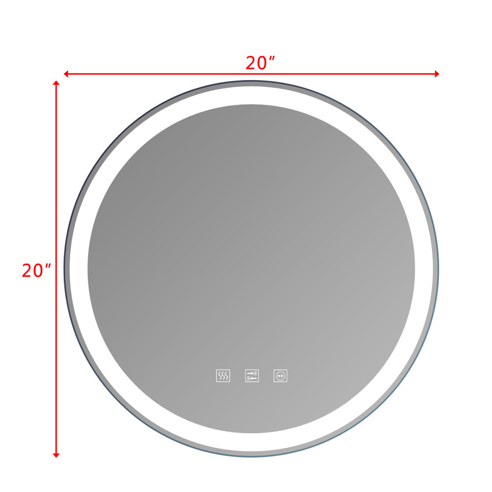 Round Touch LED Bathroom Mirror