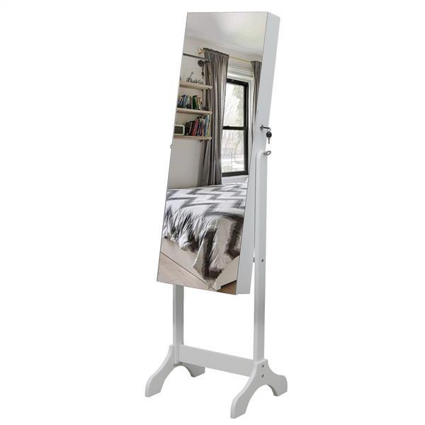 Standing Full Mirror With Jewelry Storage